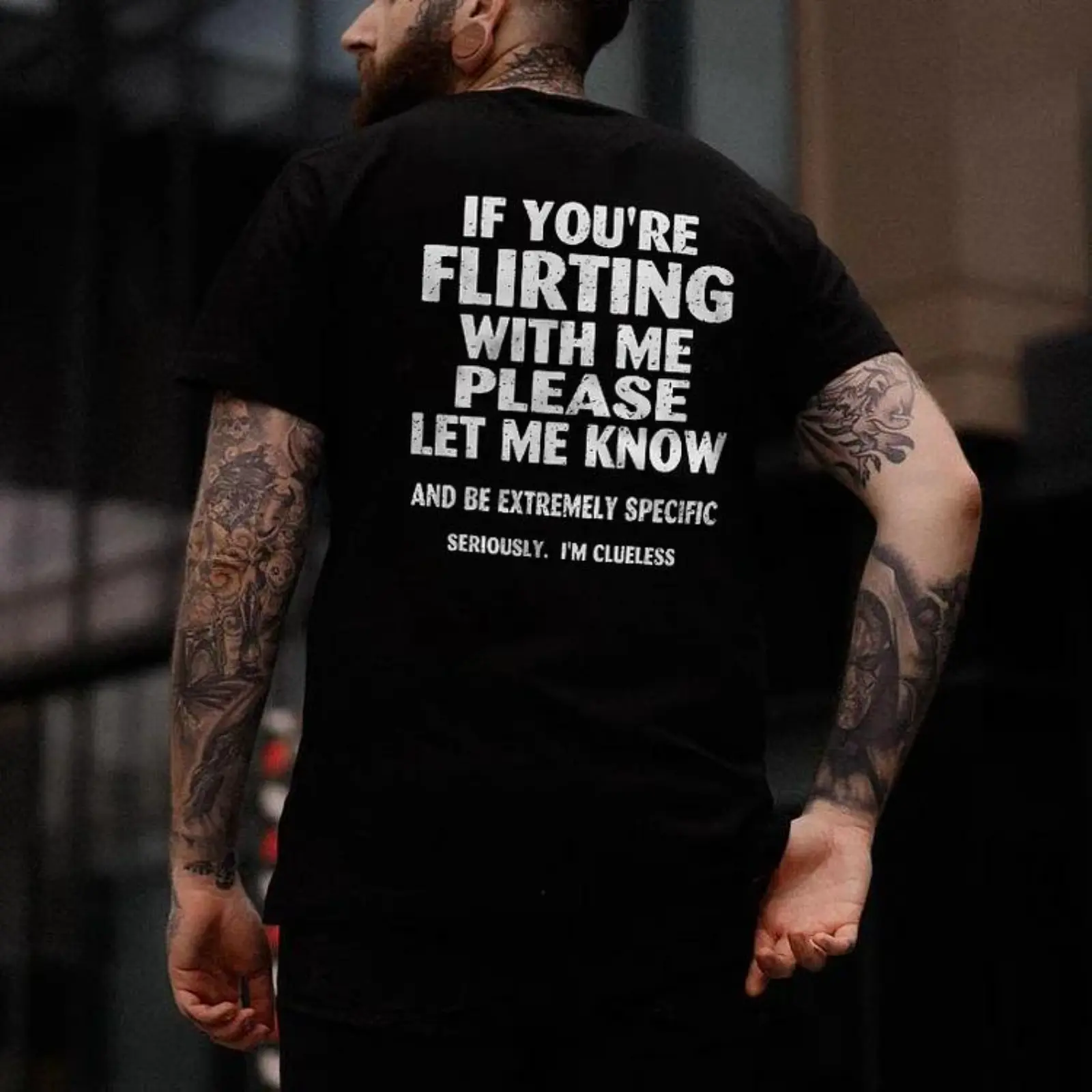 If You're Flirting With Me Please Let Me Know T-shirt, Basic Tee, Basic Crewneck. Classic Fabric