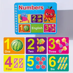 English Alphabet and Number Learning Book Set ABC 123 Paired Learning Card, Alphabet Flash Card for Preschool Classroom Learning Activities