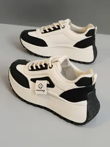 Women's Fashionable Lace Up Low Top Sneakers, Casual Comfortable Breathable Sports Running Shoes, All-match Basic Shoes for Daily Wear, Sporty Breathable Shoes