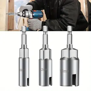 [Tools & Hardware] Set of 3 Power Wing Nut Driver (10/12/16mm),1/4" Hex Shank Slot Wing Nuts Bolt Driver Hook Drill Bit Socket Wrenches Tools for Panel Nuts Screws Eye C Hook Bolt Q-Hanger