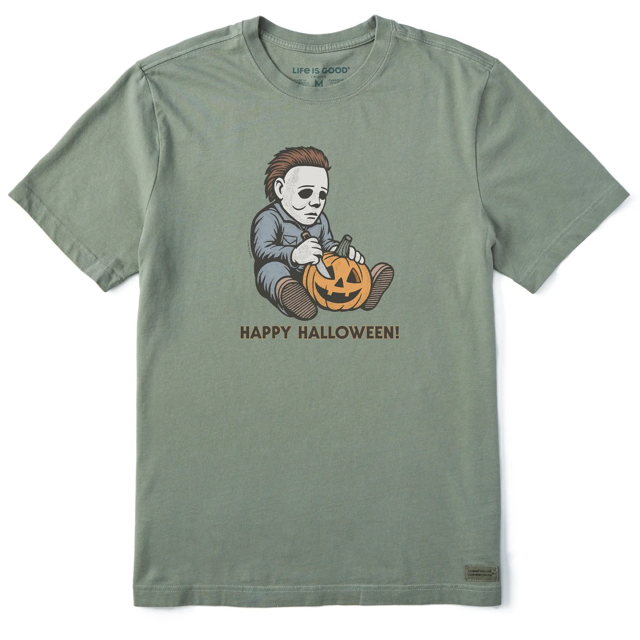 Men's Happy Halloween Carving Short Sleeve Crusher Tee
