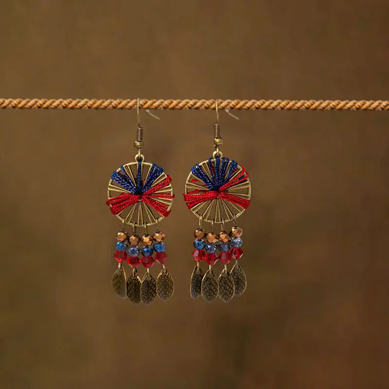 H2820 4 Dreamcatcher Leaf Earrings