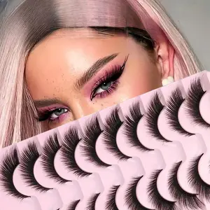 Cat Eye False Eyelashes, Natural Look Eyelash Extensions, Lightweight & Soft False Eyelashes, Fluffy Lash Clusters Faux Lashes for Daily Life & Party, Cosmetic False Lashes