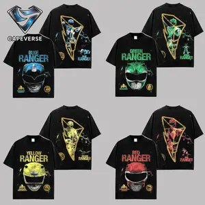 [Collection] Power Rangers Premium Cotton T-Shirt V2, Power Rangers Fans Club T-Shirt, Character Team Image Fans Shirt, Colorful Superhero T-Shirt, Retro Action Fans T-Shirt, Superhero Graphic Tee.