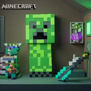 1PC Minecraft Officially Licensed Creeper Coin Bank Creative Drop-proof Piggy Bank Large Capacity Money Bank Self Management Money DesktopDecorative Artifacts Birthday Decoration Game Peripherals Novelty Coins Christmas Gift