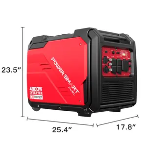 PowerSmart 4800W Portable Inverter Generator (PS5046CE HB5046C) – Gas-Powered Home Backup Super Quiet Generator with 223cc Engine, Electric Start, CO Alarm, Eco-Mode, RV & Camping Ready, Home Backup Generator