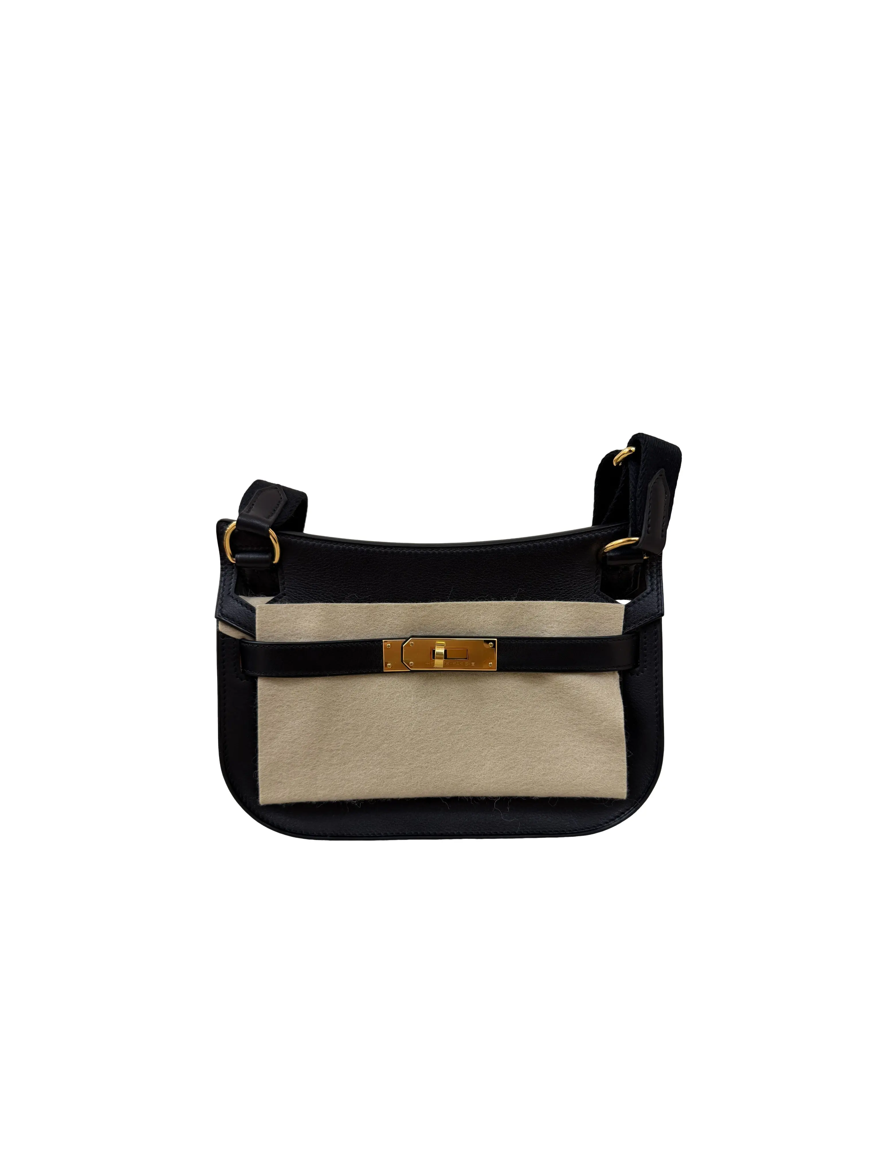 Pre-owned HERMÈS leather Crossbody Bags Mini Jypsière Bag stamp b 2023