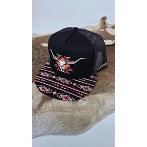 Red Longhorn Cap