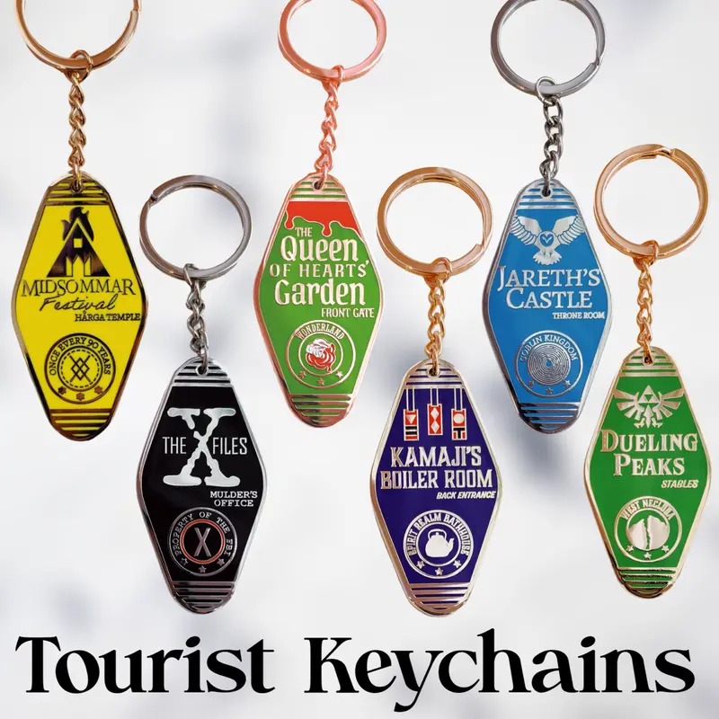 Pop Culture Tourist Two Sided Motel Keychains