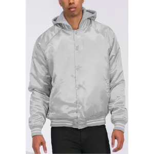 Satin Varsity Bomber Jacket