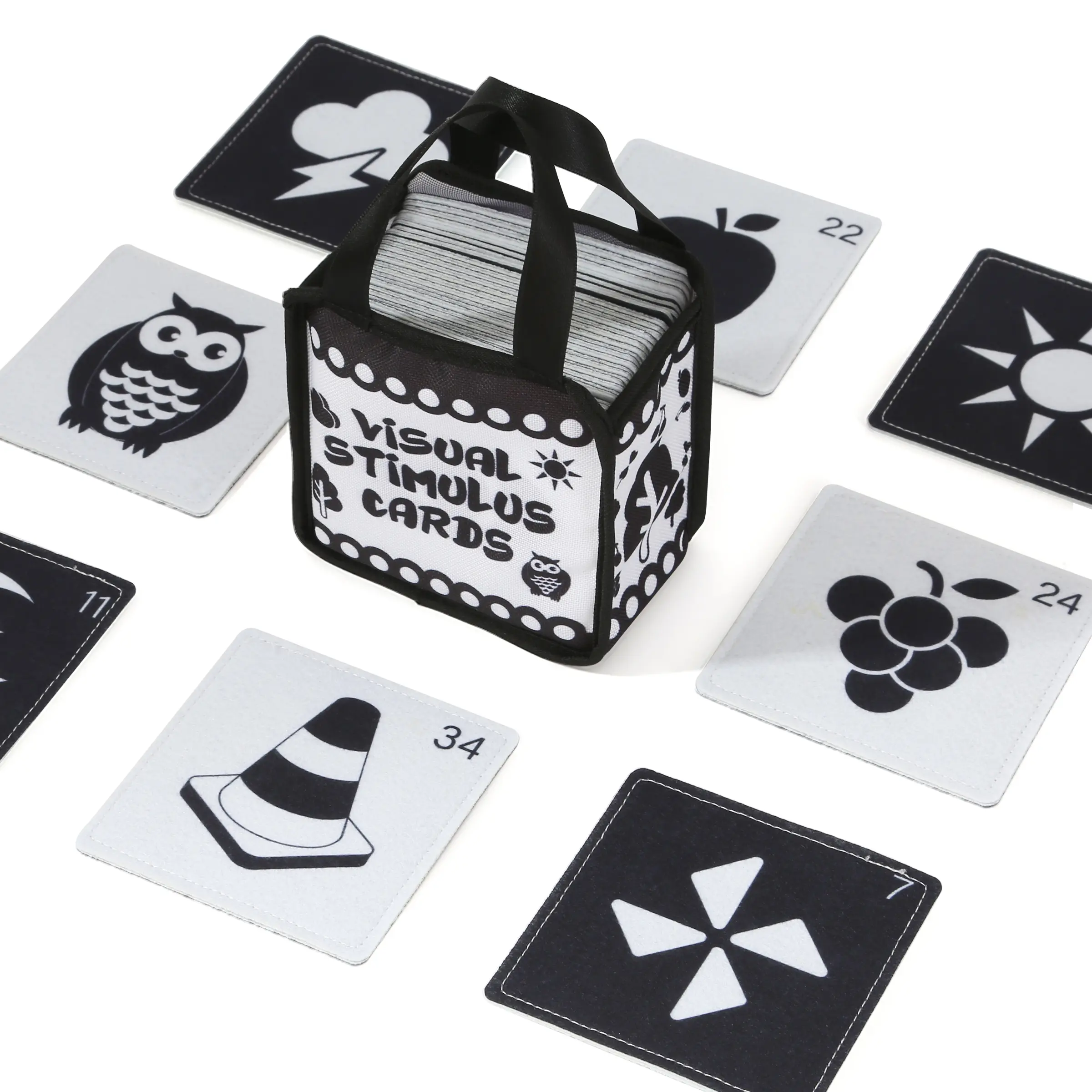 Baby Shape Recognition Cards, Sensory Toy, Unisex Infant Gift, 18 Sheets 36 Patterns, Cognitive Development Flashcards