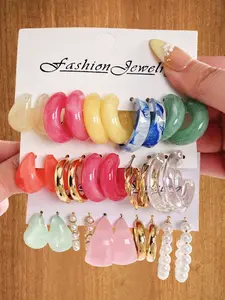 30pcs Women's Hoop Earrings Set for Daily Wear, Stylish and Elegant Ear Accessories, Perfect for Everyday Use, Hoop Earring Sets