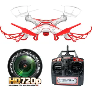 Remote Control Quadcopter Drone Toy HD Picture and Video - Striker-X, Glow-In-The-Dark Striker-X