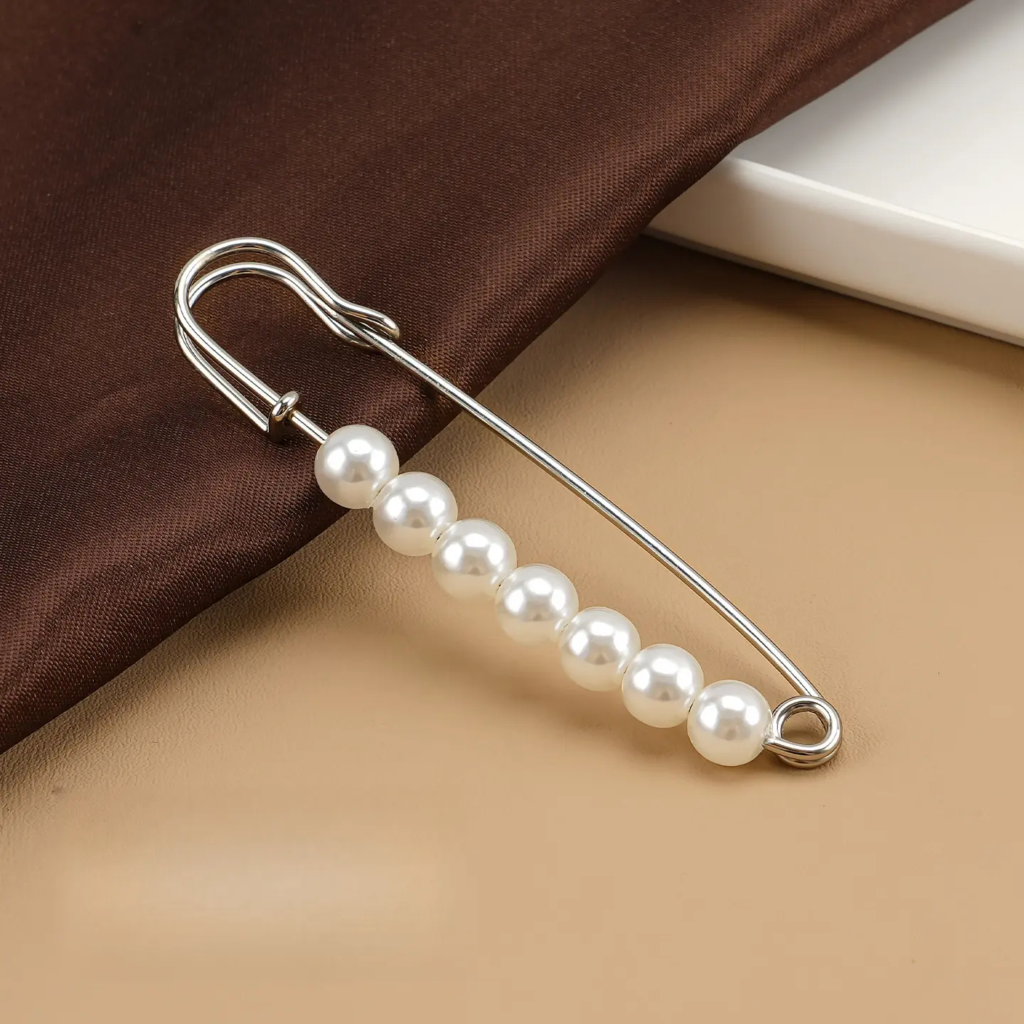 8#Seven small beads 7.8cm (white silver needle)