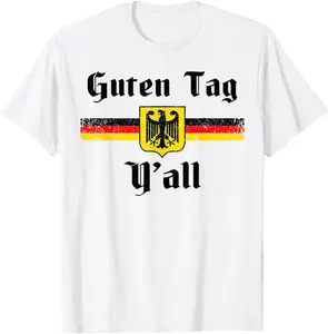Oktoberfest German Flag Eagle Prost Guten Tag Y'All T-Shirt