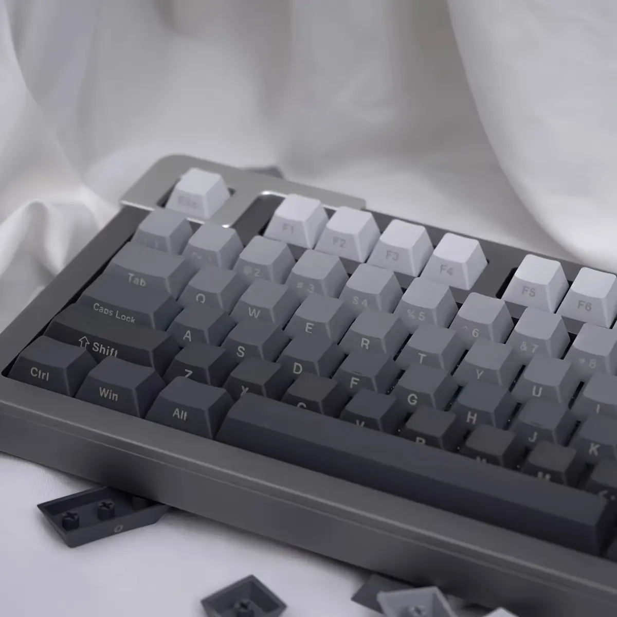 Liu Fei DigitalDaylight Gradient 125-Key Side/Front Engraved PBT Sublimated Keyboard Keycaps - OEM Profile Opaque - Minimalist Style