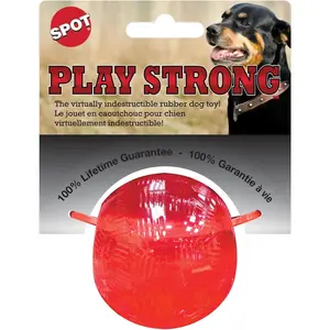 SPOT Play Strong Small Ball - Durable TPR, Treat Hiding, Virtually Indestructible Dog Toy for Aggressive Chewers, Small Dogs & Puppies, 2.5 Inch Ethical Pets