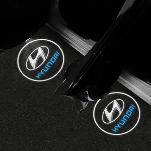 1/2/4pcs Wireless Car Door Lights Projector with HD Car Door Lights LED Projector for Hyundai i10 i30 i20 i40 IX35 Sonata Santa Fe Accent Tucson Elantra Creta Kona Genesis Equus Coupe Azera ioniq N Line Car Door Welcome Light