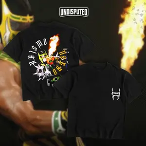 UNDISPUTED ABISMO NEGRO Heavy Cotton Shirt Lucha Libre AAA Tshirt Luchador Wrestling Fan Apparel Menswear Direct-to-garment Breathable Printing