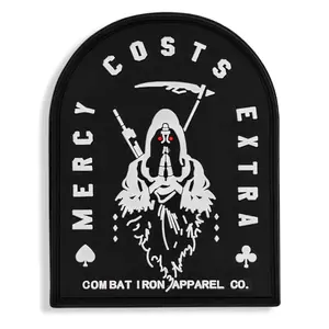 Mercy Costs Extra PVC Velcro Patch Hand Embroidered Geometric Embroidery