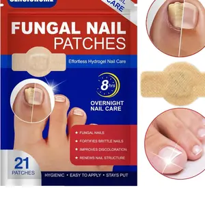 21 Pcs Fungal Nail Patches, Nighttime Nail Patches, Overnight Toe Nail Treatments for Damaged Nails Foot Nails Repair Care