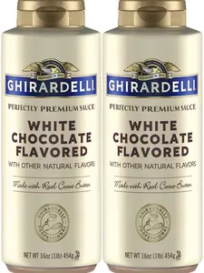 Ghirardelli White Chocolate Sauce 16 oz Squeeze Bottle (Pack of 2)