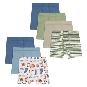 Hanes Pure Comfort Toddler Boys' Underwear Boxer Brief, 7-Pack, Organic Cotton Assorted