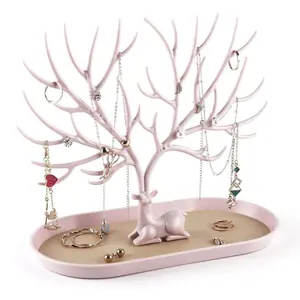 Antlers Jewelry Display Stand – Tree Tower Organizer for Rings, Earrings & Necklaces