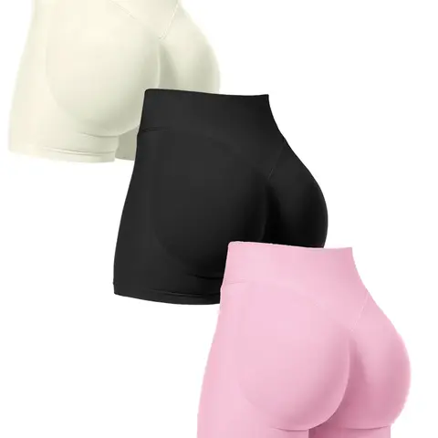 【Black Friday】Women's Solid High Waist Sports Shorts, Stretch Knit Shorts, Breathable Seamless Skinny Shorts, Sportswear for Indoor and Outdoor Wear, Running Yoga Shorts #GLOBAL PICKS