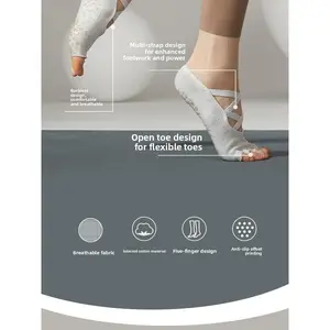 Women's Non-Slip Finger-Separated Strapped Socks-Professional Yoga, Pilates & Dance Sports Socks