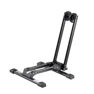 VEVOR Bike Rack, Summervibes, Fits 20 to 29 Inch Mountain & Road Bikes, Alloy Steel Rust-Resistant Bike Floor Stand Rack, Foldable Bicycle Stand for Entryway, Garage, Home Bikes Parking & Storage, 1 Pack, Black
