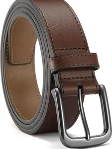 Mens Belts Leather - 35mm Genuine Leather Belt for Jeans - Men Gift for Casual Dress