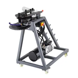 Summervibes VEVOR Electric Tube Bending Machine, 750W Electric Tubing Bender with 6L Hydraulic Cylinder, Movable Pipe Bender Machine with 3 Dies 180 Max Bending Angle, Suitable for 1, 1-1/2, 1-3/4 Pipes