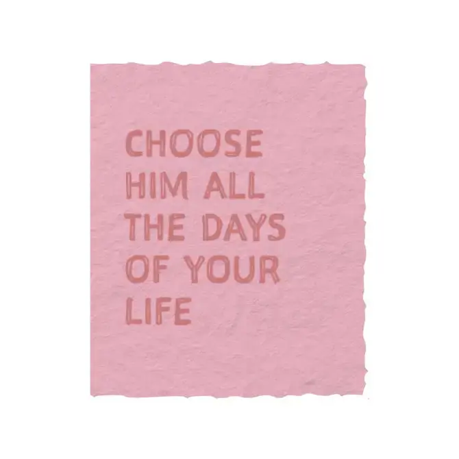 Choose Him |  Baptism Sympathy Confirmation Greeting Card