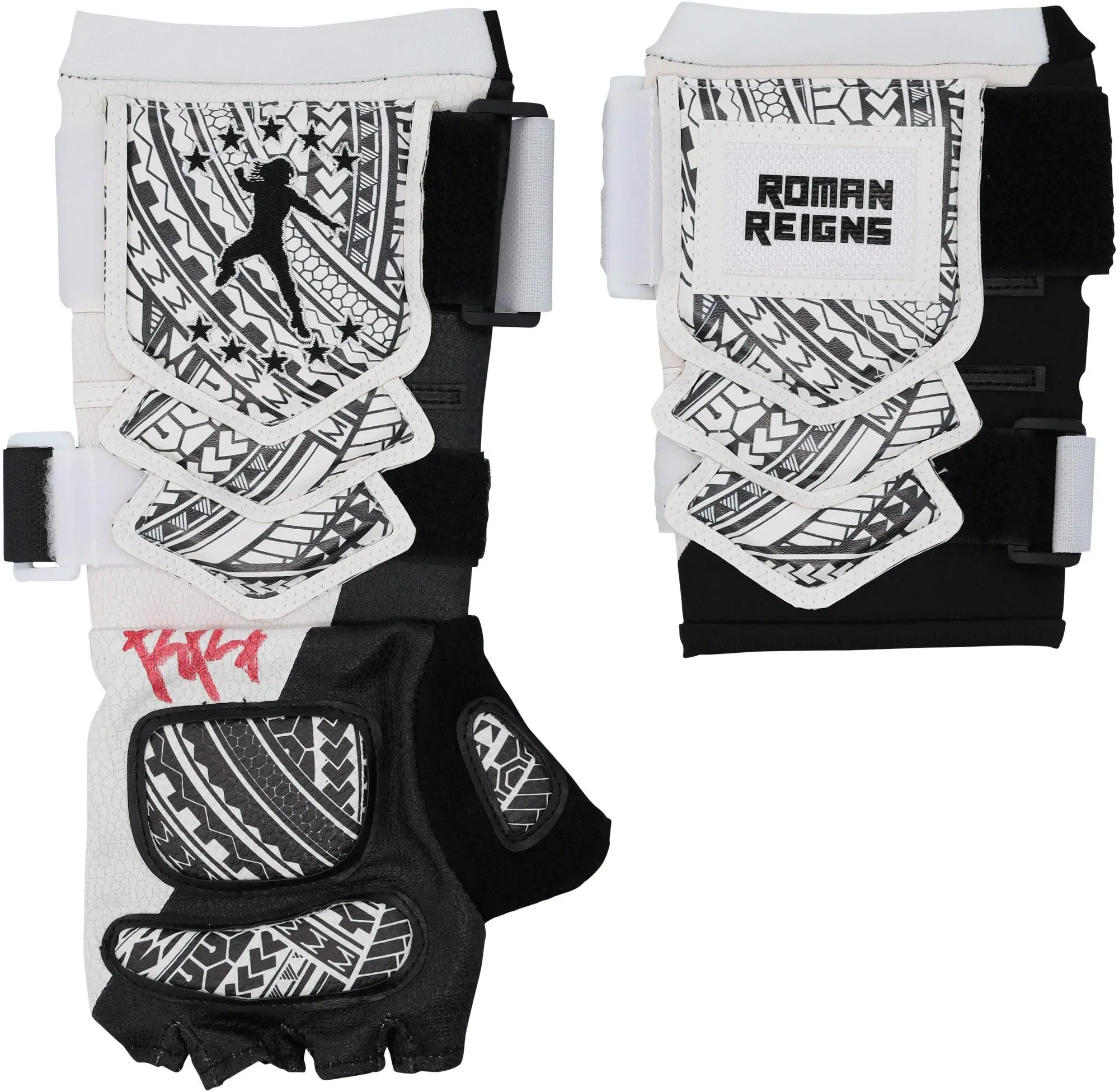 Roman Reigns WWE Autographed White Replica Glove Set - Fanatics Authentic Certified