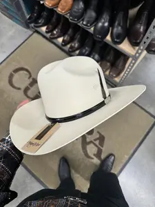 Sombrero 1,000x Copa Chica Falda 3.5” Marca Morcon (Diamante Negro)