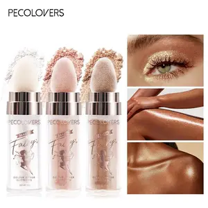 Long Lasting Highlighter Palette, 1 Count Shimmering Glitter Highlighter Powder, Natural Easy-to-blend Vibrant Hues Bold Statement-making Colors for A Pop of Color, Bronzer