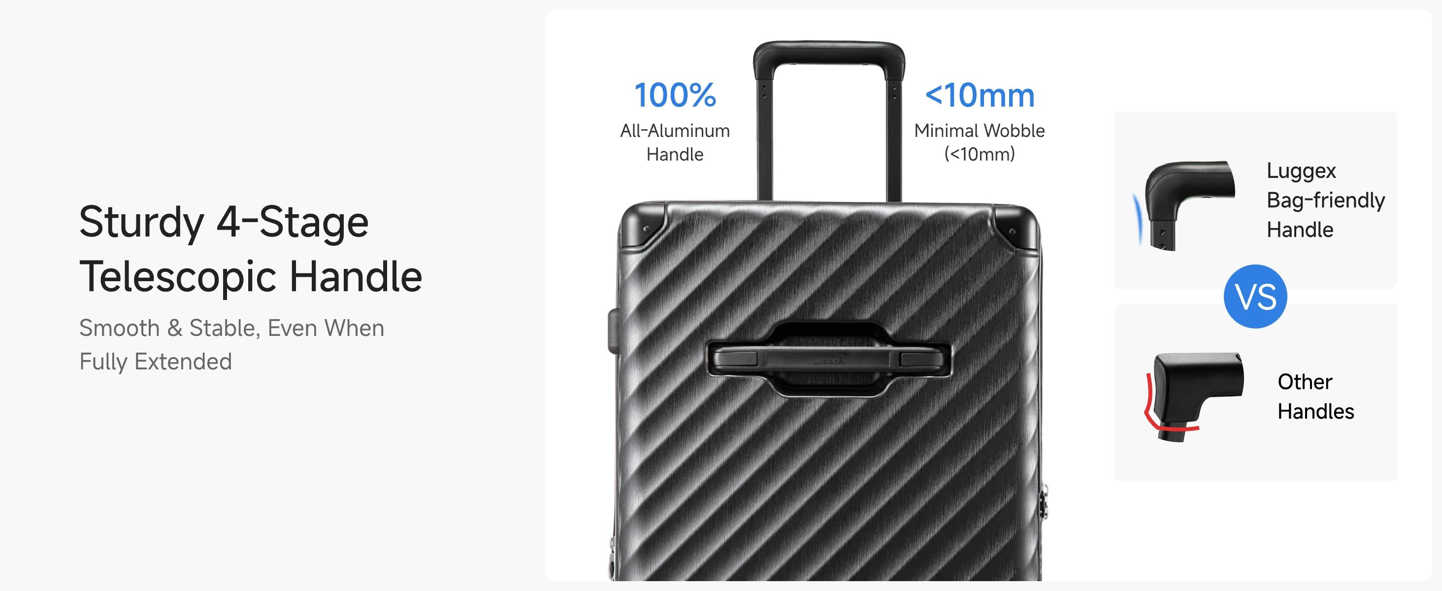 LUGGEX 30 Inch Trunk Luggage, Expandable PC Hard Shell Large Checked Suitcase with Shock - Absorbing Wheels & TSA Lock