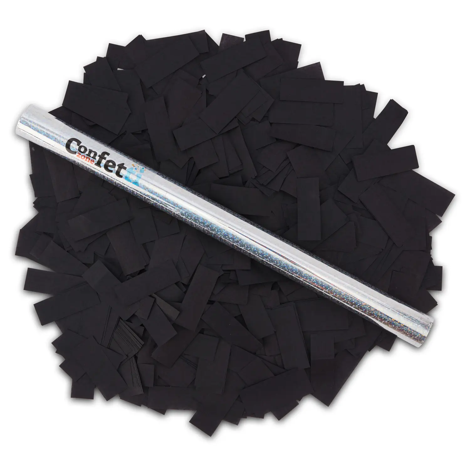 14" Pre-Filled Disposable Eco-Friendly Black Confetti Flick Stick, Festive Party Supply for Indoor/Outdoor Birthday Events