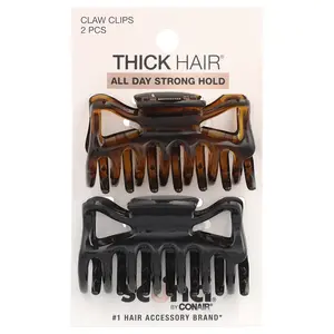 Scunci Thick Hair®, Claw Clips, 2 Pieces