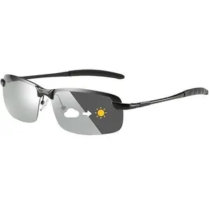 [2026] White-black Polarized Photochromic Sunglasses UV400 Sports Sunglasses Day and Night Driving Glasses Ultra-Light Sun Glasses Eyewear Cycling Glasses and Goggles