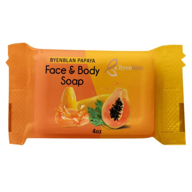 Byenblan Papaya  Grimèl Dyòl Nwè Brightening Soap 4oz 1PCS