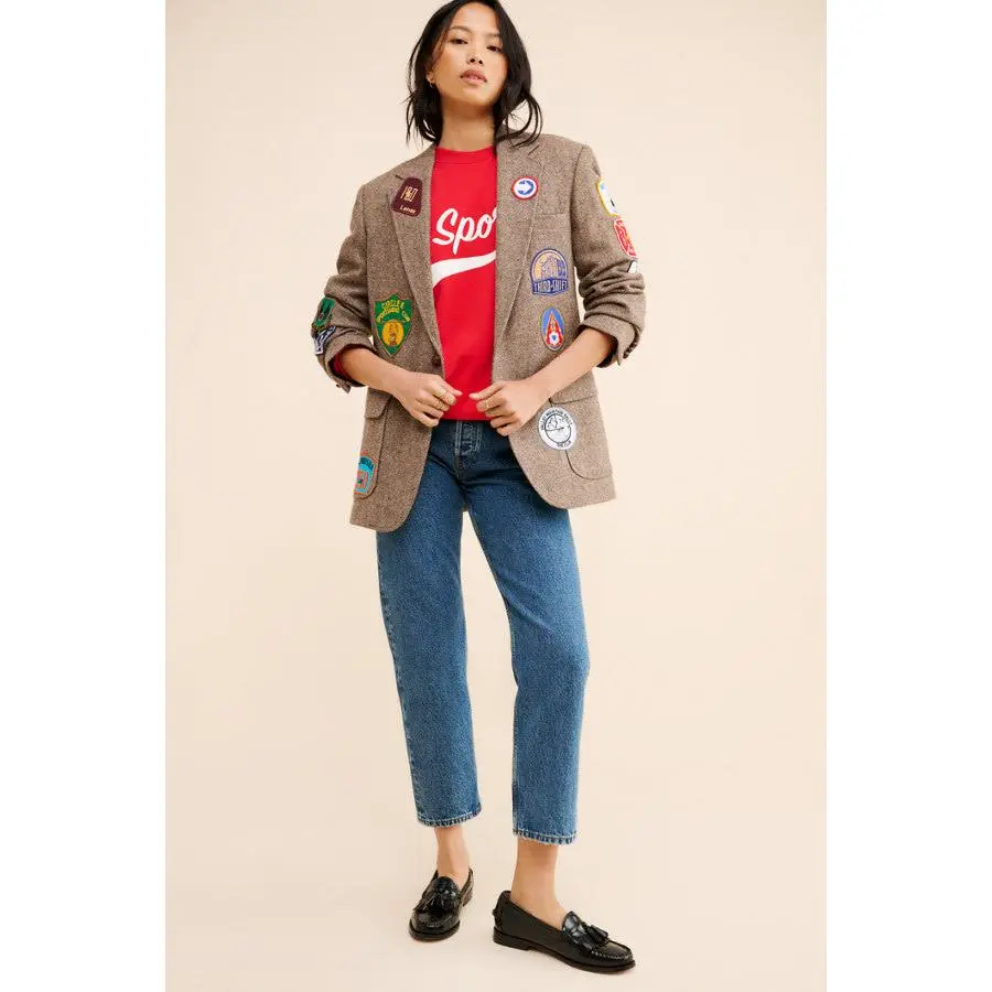 All Patched Up Tweed Blazer All Patched Up Tweed Blazer