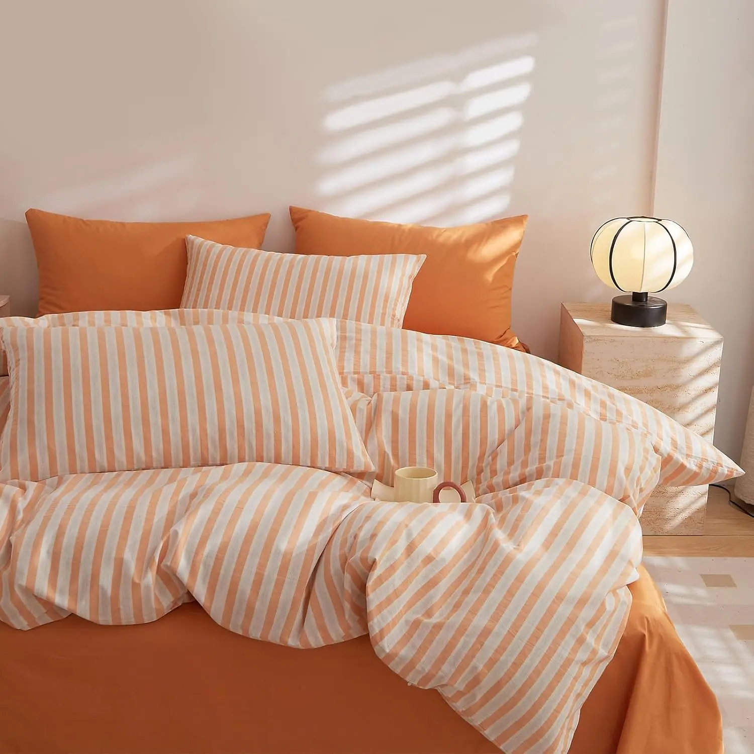 06# White Orange Striped