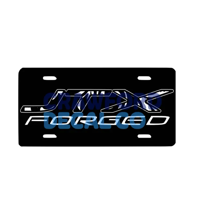 JTX F0RGED Acrylic License Plate for Trucks and Cars 12 x 6 Durable Corrosion Resistant Easy Install Automotive Vehicle