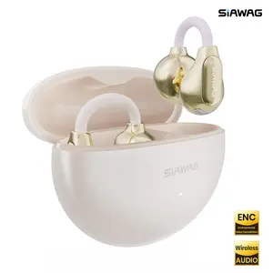 Clip On Earbuds, Wireless Open Ear Earbuds Headphones, Bluetooth 5.4, 11 mm Driver, HiFi 3D Stereo, Tap Control, Ultra-Light 3g Fit, IPX5 Waterproof Sport Earphones for Workouts and Daily Use