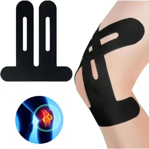 Precut Kinesiotape Sports Tapes for Knees, 20 Pcs Stabilizing Support - Pain Relief, Waterproof Elastic Breathable Hypoallergenic Latex-Free Professional Cotton Athletic Tape, Stabilizing Sports Tapes