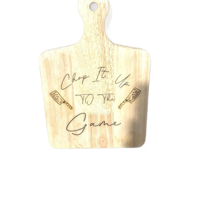 Laser Engraved Wooden Charcuterie/Cutting Board - Durable, Wooden Material, Custom Engraving, Versatile for Chopping & Knives, Stylish Kitchen Tool Natural Wood