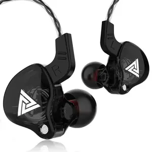 AK6 Wired Earphone In-ear Design with Microphone HiFi Heavy Bass Noise Cancelling for Esports Gaming Live Streaming Black Audio Electronic Headset