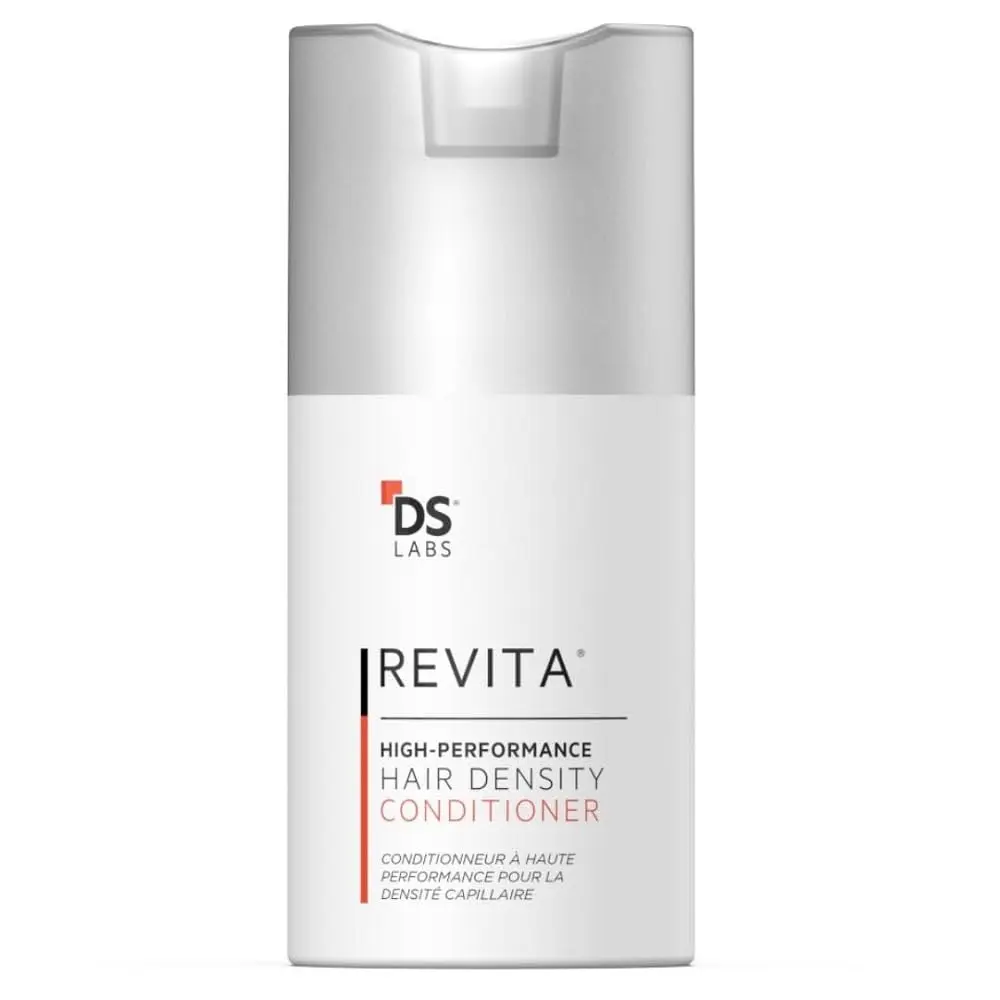 DS Labs Revita Hair Density Conditioner for Fine & Thinning Hair, 100 mL | Powered by turmeric, caffeine & ginseng to nourish the scalp and leave hair feeling stronger and looking fuller.